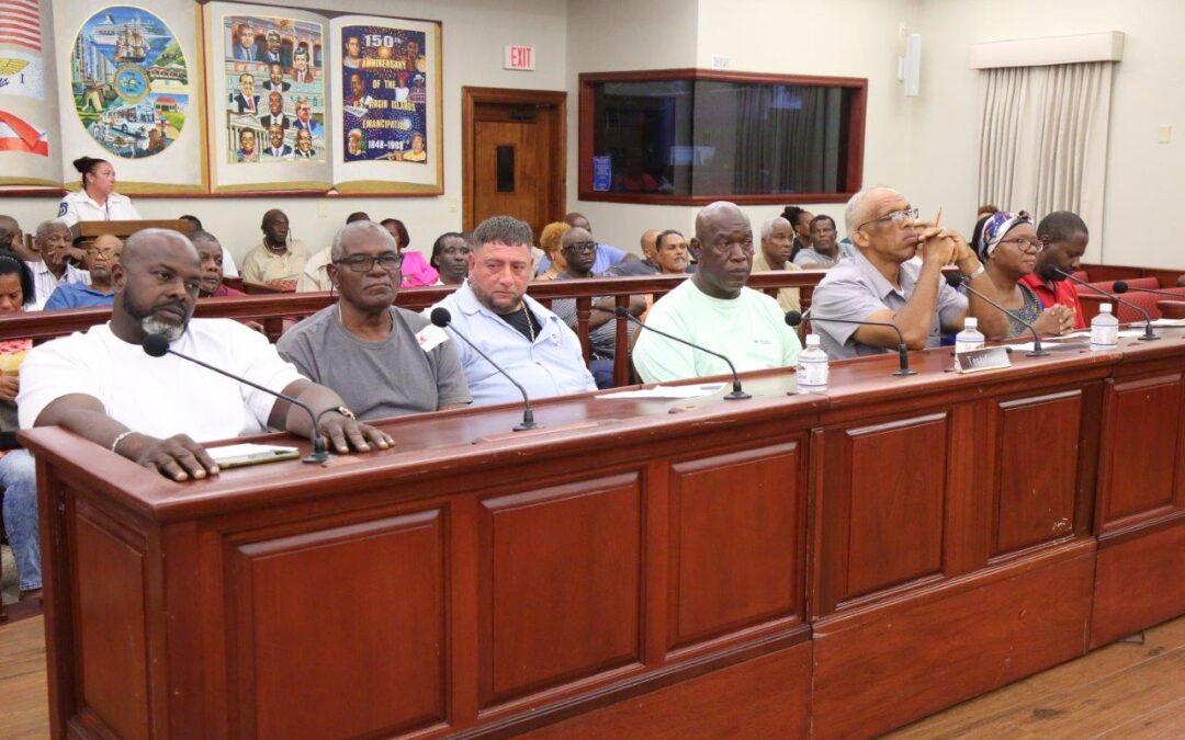 ST. THOMAS TAXICAB MEN AND WOMEN SHARE GRIEVANCES AT TOWN HALL MEETING                       