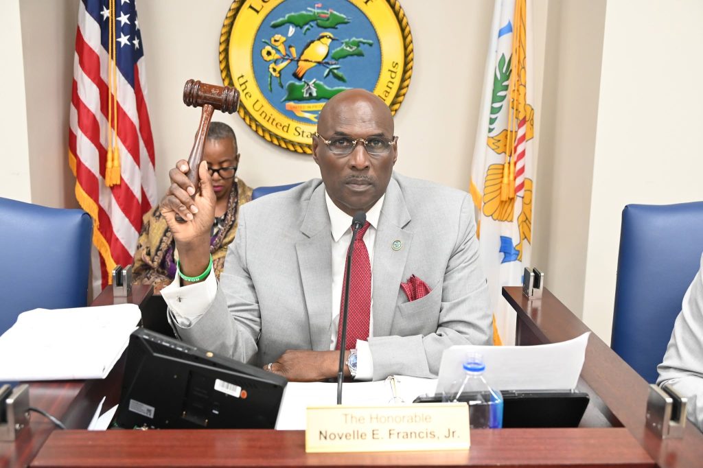 Senator Novelle E. Francis, Jr. chairs the Committe on Budget, Appropriations and Finance on August 5, 2026.